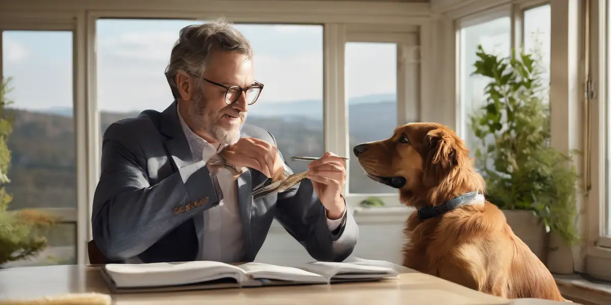 Chien et chat côte à côte devant des tableaux comparatifs de formules d'assurance animaux